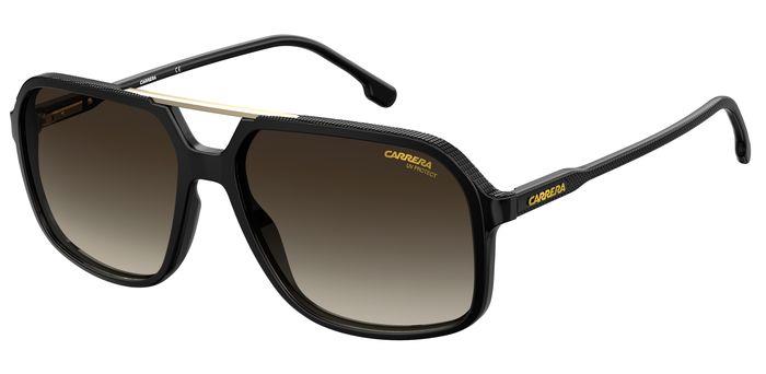 0716736230177 - Unisex CARRERA 229 S R60 HA Gläser SONNENBRILLEN Plastik Schwarz Braun Quadratisch  Schattiert