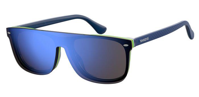 0716736234526 - Herren PARATY CS PJP XT Gläser SONNENBRILLEN Acetat Blau Blau Quadratisch  Spiegel