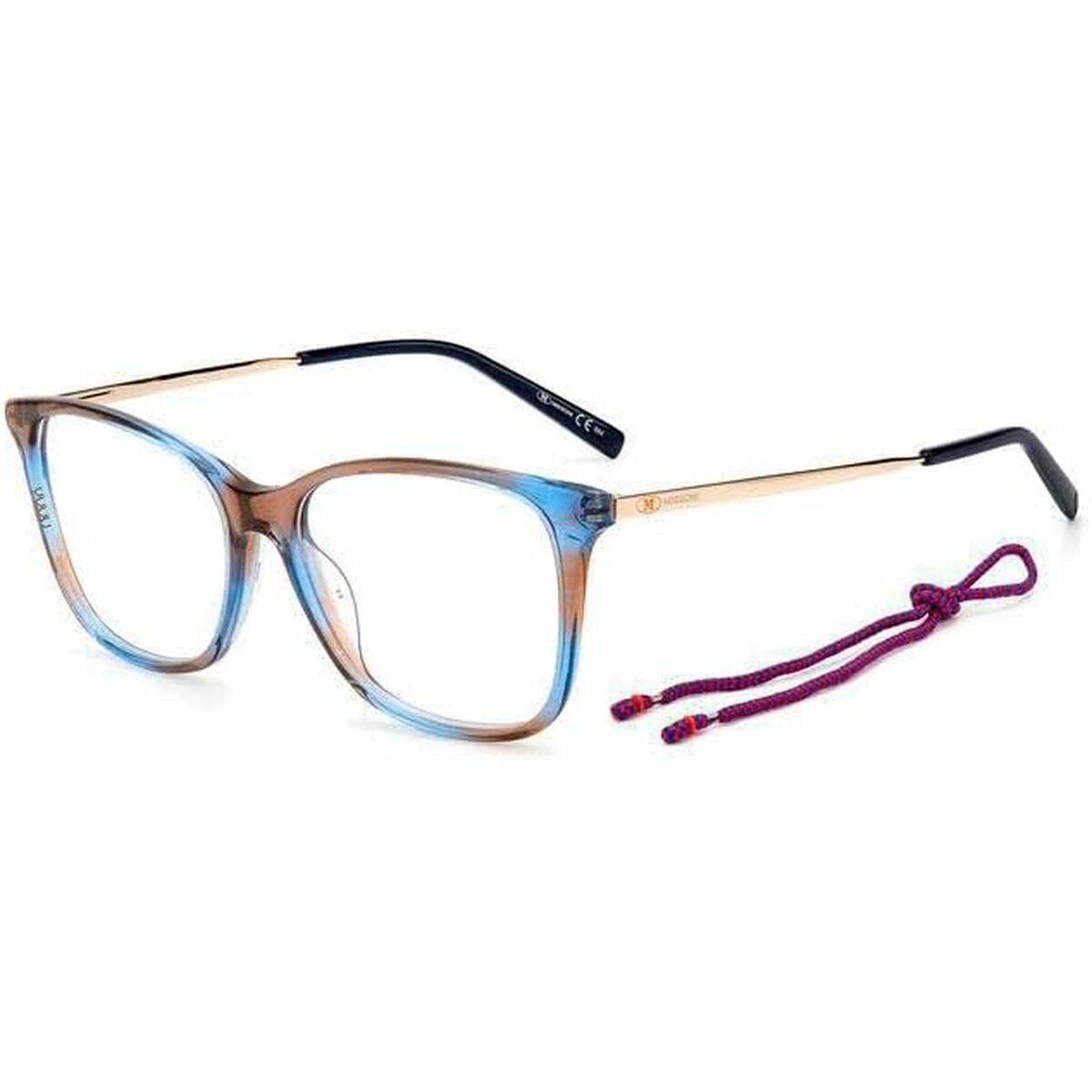 0716736252131 - Damen MMI 0015 3LG Rahmen von BRILLEN Acetat Braun Blau  Quadratisch