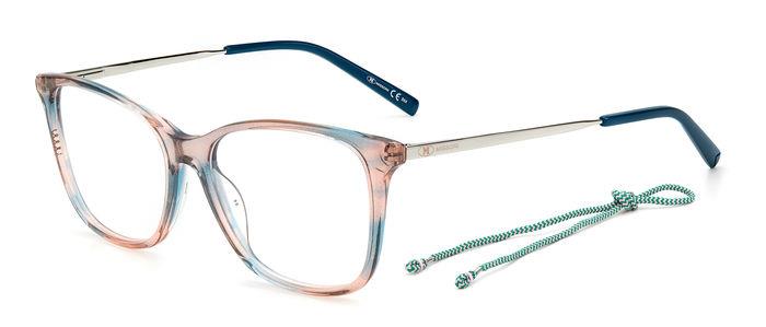 0716736252162 - Damen MMI 0015 DB1 Rahmen von BRILLEN Acetat Rosa Blau  Quadratisch