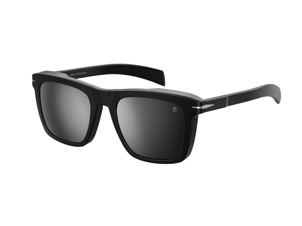 0716736257013 - Herren DB 7000 S 807 T4 Gläser SONNENBRILLEN Acetat Schwarz Grau Quadratisch Normal Spiegel