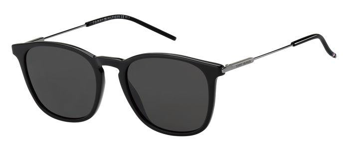 0716736294759 - Herren Th 1764 s 807 ir Gläser SONNENBRILLEN Acetat Schwarz Grau Rund Normal