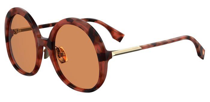 0716736304519 - Frau Ff 0430 s 0uc w7 Gläser SONNENBRILLEN Steckdose Acetat Havanna Orange Kreisel Normal