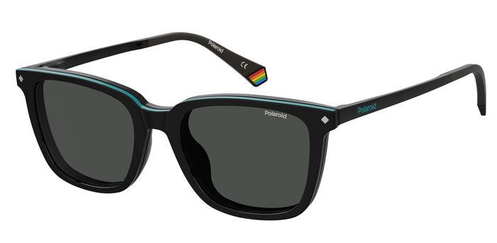 0716736322513 - Unisex PLD 6136 CS 807 M9 Gläser SONNENBRILLEN Plastik Schwarz Grau Quadratisch  Clip-on