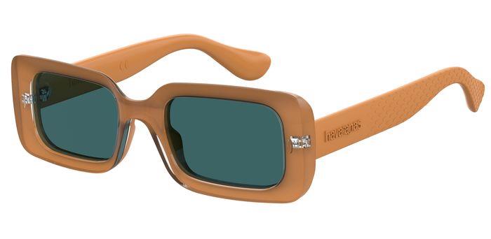 0716736342931 - Damen SAMPA J7D KU Gläser SONNENBRILLEN Acetat Orange Blau Quadratisch