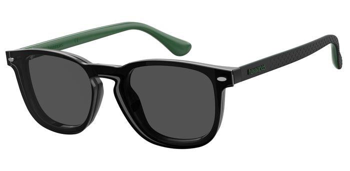 0716736343266 - Herren BOTAFOGO CS 7ZJ IR Gläser SONNENBRILLEN Acetat Schwarz Grau Quadratisch Normal