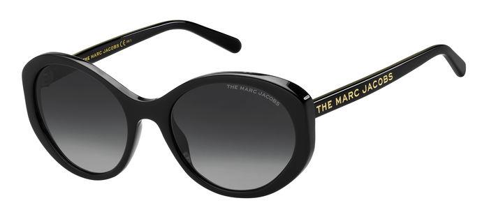 0716736357799 - Damen Marc 520 s 807 9o Gläser SONNENBRILLEN Acetat Schwarz Grau Rund Normal Schattiert