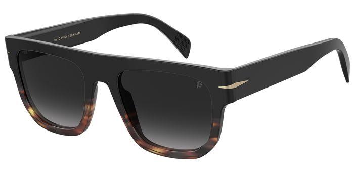 0716736365817 - Herren DB 7044 S 37N 9O Gläser SONNENBRILLEN Acetat Schwarz Grau Quadratisch  Schattiert