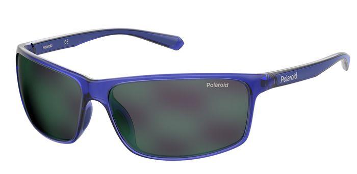 0716736370187 - Unisex PLD 7036 S PJP 5Z Gläser SONNENBRILLEN Plastik Blau Hellblau Quadratisch