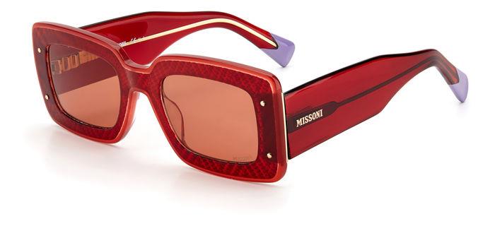 0716736384696 - Damen MIS 0041 S LHF U1 Gläser SONNENBRILLEN Bio PMMA Bordeaux Rosa Quadratisch