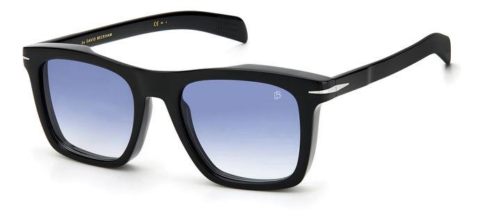 0716736399324 - Herren DB 7000 S BSC 08 Gläser SONNENBRILLEN Acetat Schwarz Blau Quadratisch  Schattiert