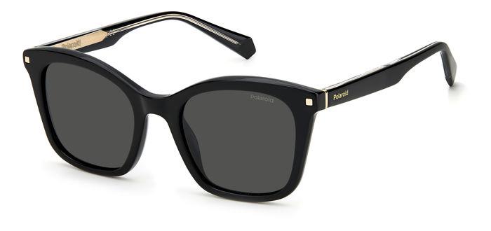 0716736418117 - Damen PLD 4110 S X 807 M9 Gläser SONNENBRILLEN Acetat Schwarz Grau Quadratisch