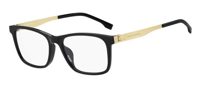 0716736418407 - Herren BOSS 1343 F 2M2 Rahmen von BRILLEN Acetat Schwarz Gold  Quadratisch