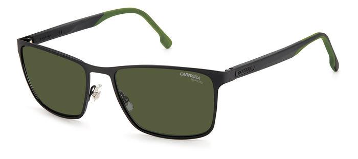 0716736422633 - Herren CARRERA 8048 S 7ZJ UC Gläser SONNENBRILLEN Metall Schwarz Grün Grün Quadratisch Polarisiert