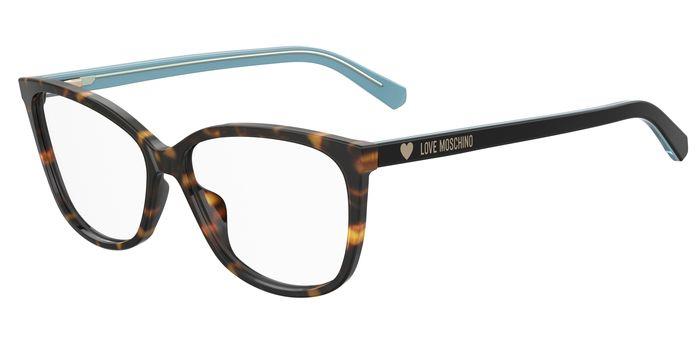 0716736426136 - Damen MOL546 ISK Rahmen von BRILLEN Acetat Havanna Hellblau  Quadratisch