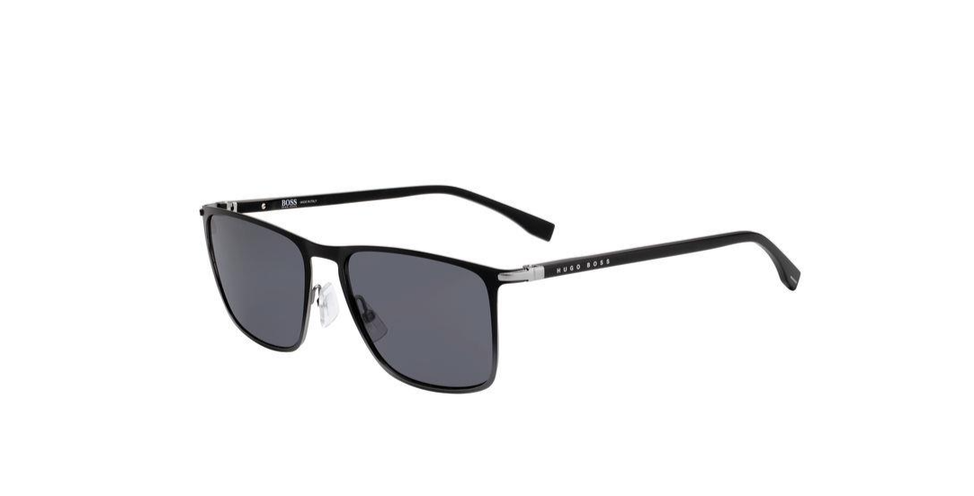 0716736441061 - Herren BOSS 1004 S IT O6W IR Gläser SONNENBRILLEN Stahl Schwarz Grau Grau Quadratisch