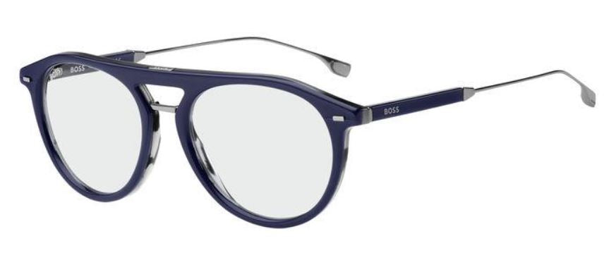 0716736683959 - Herren BOSS 1358 BB NLB Rahmen von BRILLEN Acetat Blau Grau  Pilot