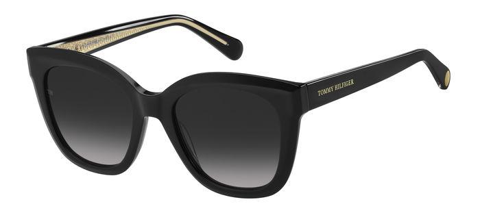 0716736684314 - Damen Tha 1884 S 807 9o Gläser SONNENBRILLEN Acetat Schwarz Grau Cat Eye  Schattiert