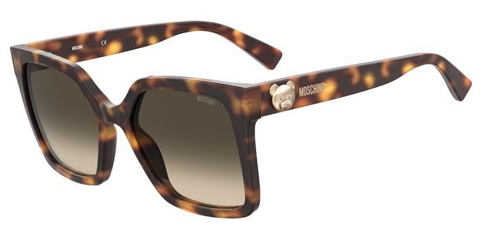 0716736690698 - Damen MOS123 S 05L 9K Gläser SONNENBRILLEN Acetat Havanna Multicolor Quadratisch  Schattiert