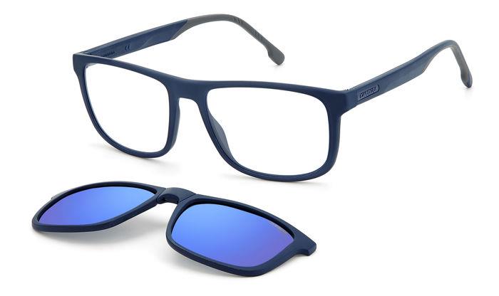 0716736696140 - Herren CARRERA 8053 CS PJP 5X Gläser SONNENBRILLEN Plastik Blau Blau Quadratisch Normal Spiegel