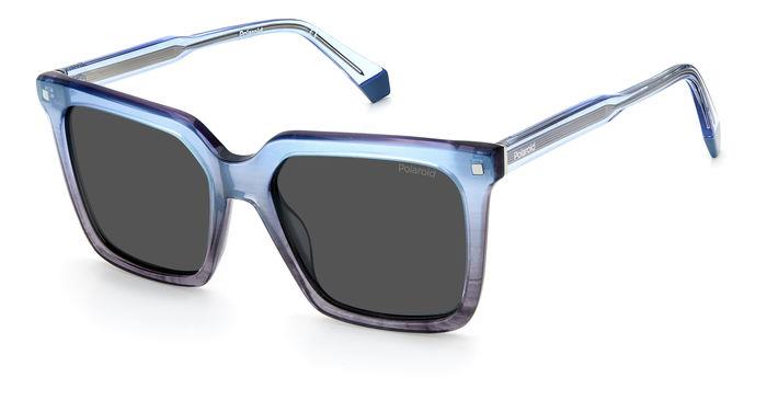 0716736700236 - Damen PLD 4115 S X WS6 M9 Gläser SONNENBRILLEN Acetat Hellblau Grau Quadratisch Polarisiert