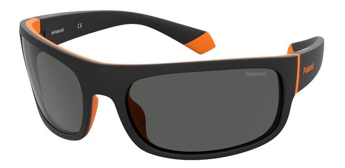 0716736700953 - Herren PLD 2125 S 8LZ M9 Gläser SONNENBRILLEN Plastik Schwarz orange Dunkelgrau Hocken