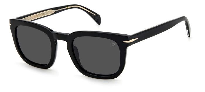 0716736706610 - Herren DB 7076 S 807 IR Gläser SONNENBRILLEN Acetat Schwarz Grau Quadratisch