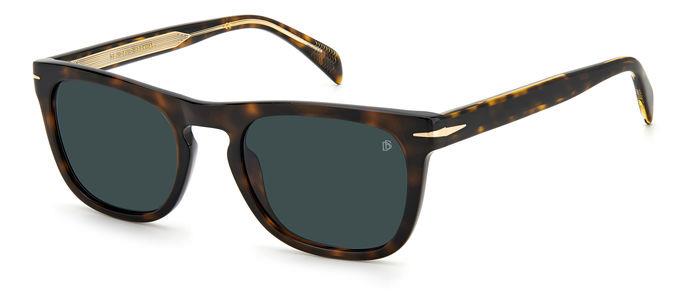 0716736706634 - Herren DB 7077 S 086 KU Gläser SONNENBRILLEN Acetat Havanna Blau Quadratisch