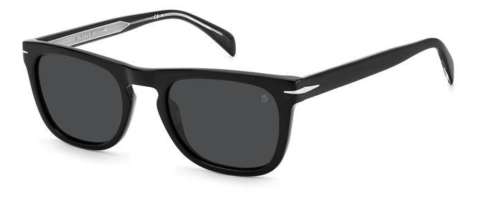 0716736706665 - Herren DB 7077 S BSC IR Gläser SONNENBRILLEN Acetat Schwarz Grau Quadratisch