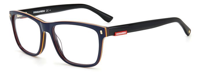 0716736713618 - Herren D2 0007 8RU Rahmen von BRILLEN Acetat Blau  Quadratisch