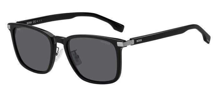 0716736715360 - Herren BOSS 1406 F SK 807 M9 Gläser SONNENBRILLEN Acetat Schwarz Grau Quadratisch Polarisiert