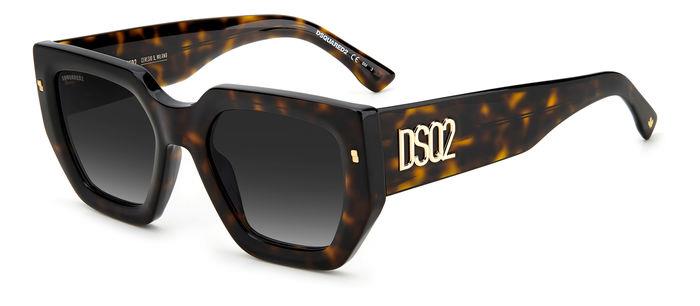 0716736717760 - Herren D2 0031 s 086 9o Gläser SONNENBRILLEN Acetat Havanna Grau Geometrisch  Schattiert