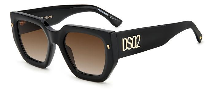 0716736717777 - Herren D2 0031 s 2m2 ha Gläser SONNENBRILLEN Acetat Schwarzes Gold Braun Geometrisch  Schattiert