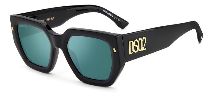 0716736717791 - Herren D2 0031 S ETJ MT Gläser SONNENBRILLEN Acetat Schwarz Grauschwarz Geometrisch  Spiegel