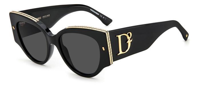 0716736717814 - Damen D2 0032 s 2m2 ir Gläser SONNENBRILLEN Acetat Schwarzes Gold Grau Cat Eye