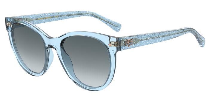 0716736724195 - Damen Vgl 1007 s MVU 9o Gläser SONNENBRILLEN Steckdose Plastik Hellblau Grau Cat Eye  Schattiert