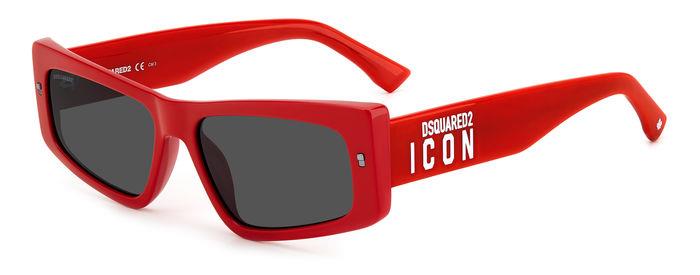 0716736748528 - Herren Icon 0007 s c9a ir Gläser SONNENBRILLEN Acetat Rot Grau Schmetterling