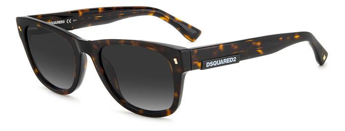 0716736751849 - Herren D2 0046 S 086 9O Gläser SONNENBRILLEN Acetat Havanna Grau Quadratisch  Schattiert