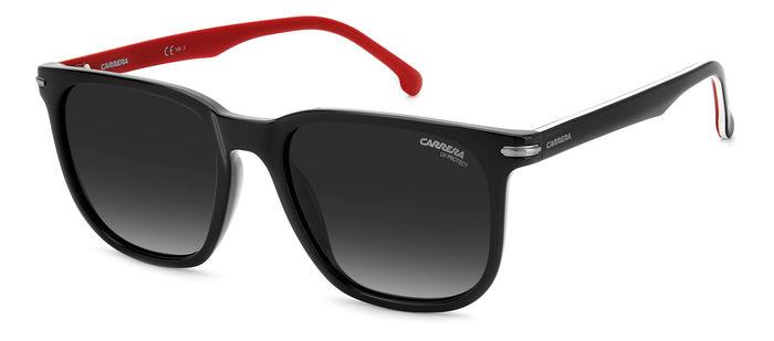 0716736771656 - Unisex CARRERA 300 S M4P 9O Gläser SONNENBRILLEN Acetat Schwarz abgestreift Grau Quadratisch  Schattiert