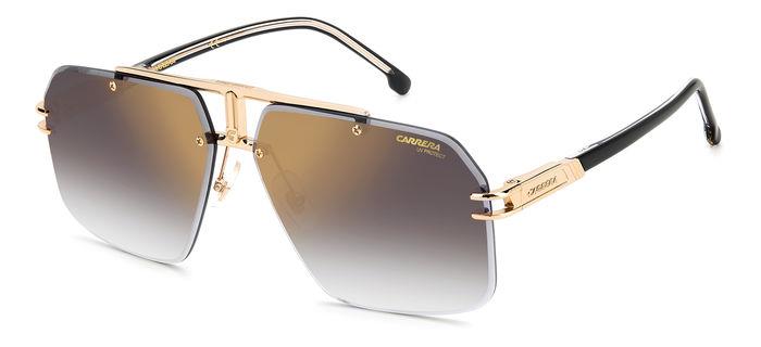 0716736771908 - Herren CARRERA 1054 S RHL FQ Gläser SONNENBRILLEN Metall Gold Grau Gold Quadratisch Gespiegelt Schattiert