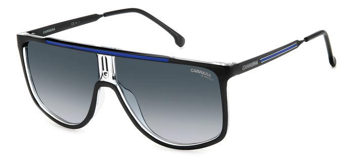 0716736777764 - Herren CARRERA 1056 S D51 08 Gläser SONNENBRILLEN Plastik Schwarz Blau Quadratisch  Schattiert