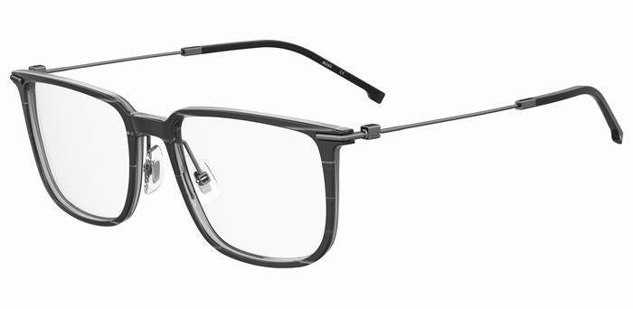 0716736781327 - Herren Boss 1484 VQ7 Rahmen von BRILLEN Acetat Grau abgestreift  Quadratisch