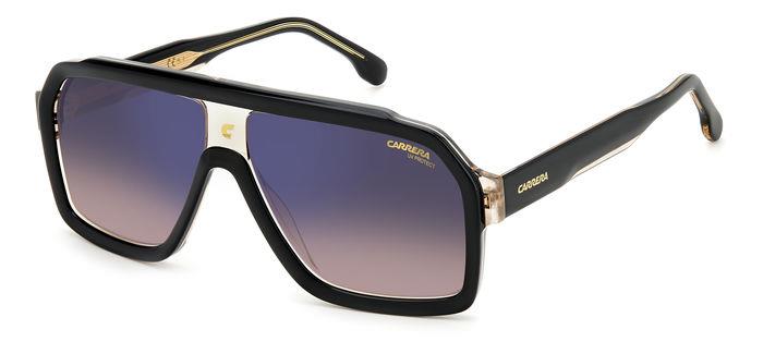 0716736782522 - Herren CARRERA 1053 S 0WM A8 Gläser SONNENBRILLEN Acetat Schwarz Rauch    Rosa Quadratisch Gespiegelt Schattiert