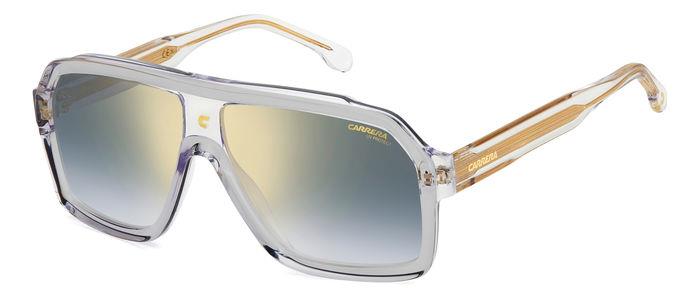 0716736782539 - Herren CARRERA 1053 S 900 1V Gläser SONNENBRILLEN Acetat Kristall Blau Quadratisch Gespiegelt Schattiert