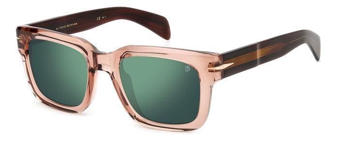 0716736783062 - Herren DB 7100 S ASA MT Gläser SONNENBRILLEN Acetat Rosa Grün Quadratisch Normal Specchiato