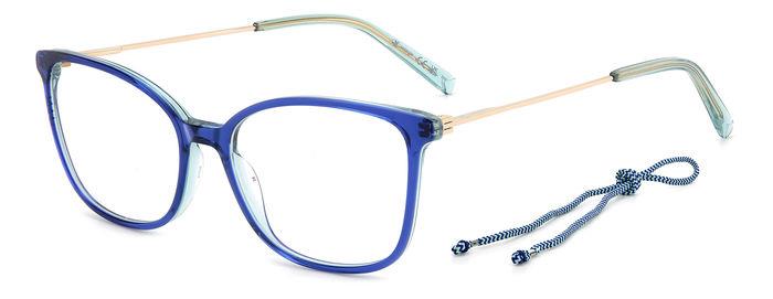 0716736783437 - Damen MMI 0164 ZX9 Rahmen von BRILLEN Acetat Hellblau  Quadratisch