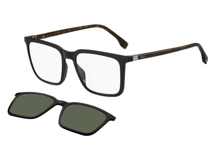 0716736786919 - Herren BOSS 1492 CS WR7 QT Gläser SONNENBRILLEN Acetat Schwarz   Havanna Grün Quadratisch