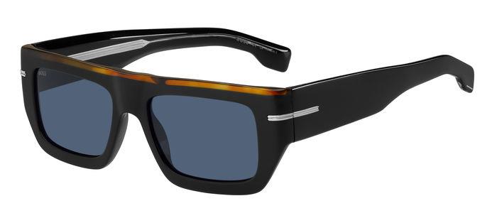 0716736788715 - Herren BOSS 1502 S I62 KU Gläser SONNENBRILLEN Acetat Schwarz   Havanna Blau Quadratisch