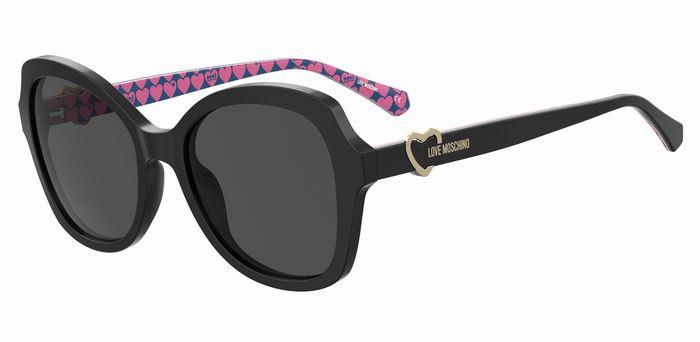 0716736789415 - Damen MOL059 S 807 IR Gläser SONNENBRILLEN Acetat Schwarz Grau Geometrisch