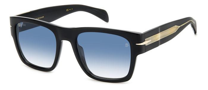 0716736793580 - Mann DB 7000 s BOLD 807 F9 Gläser SONNENBRILLEN Acetat Schwarz Himmelblau Hocken Normal Schattiert